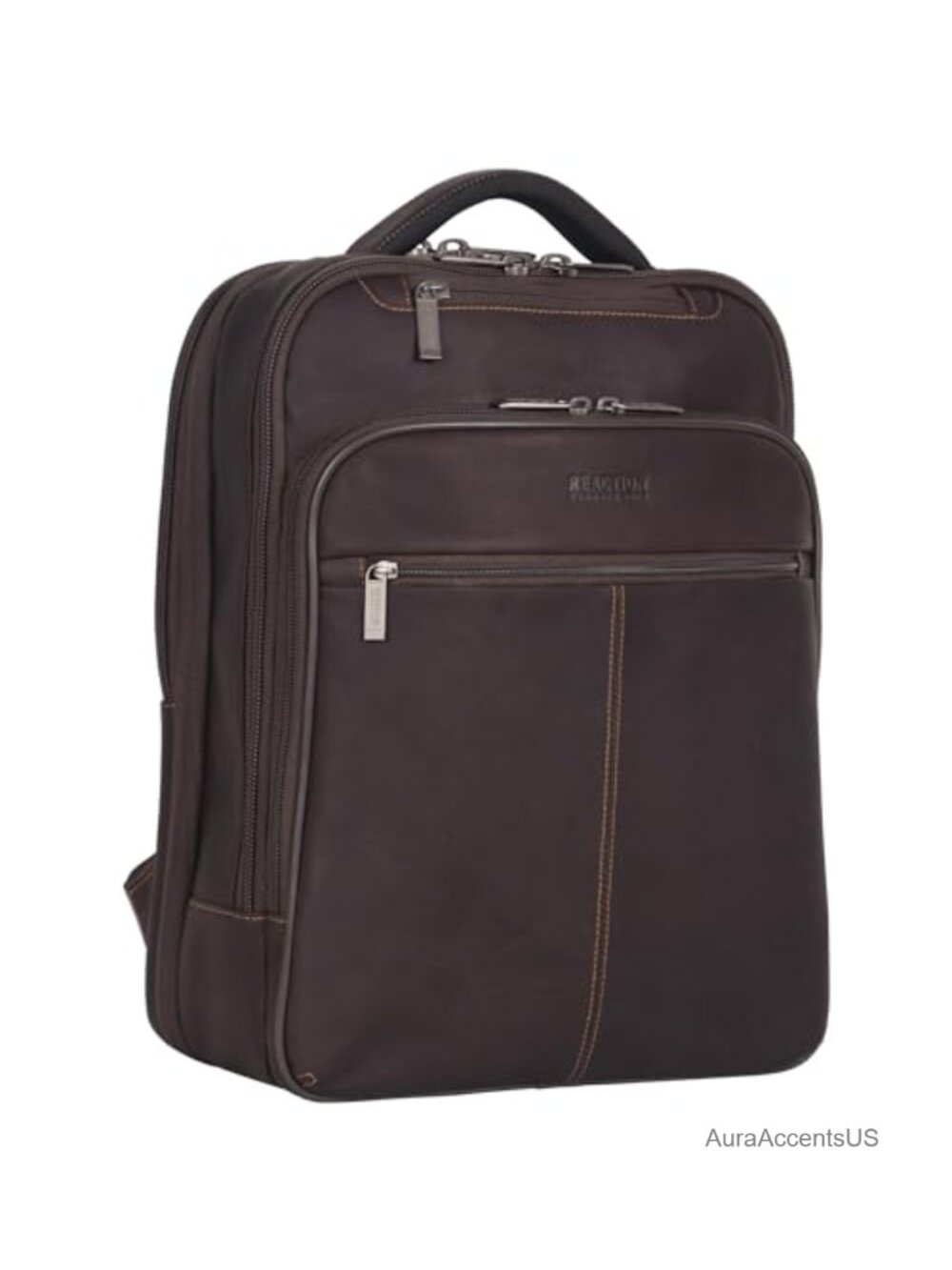 Full Grain Colombian Leather Slim Laptop Travel Backpack RFID 16"